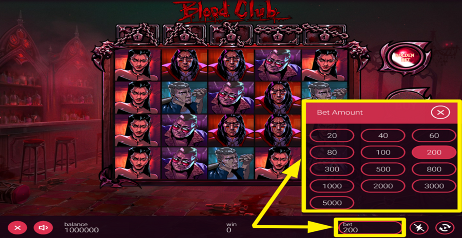 Blood Club Adjust Bet