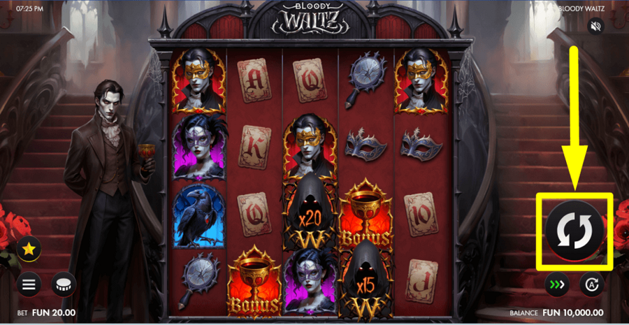 Bloody Waltz Spin Button