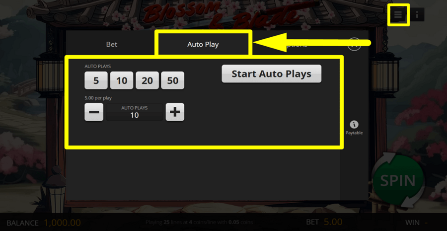 Blossom And Blade Autoplay Feature