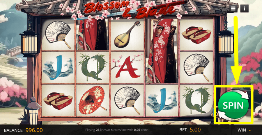 Blossom And Blade Spin Button