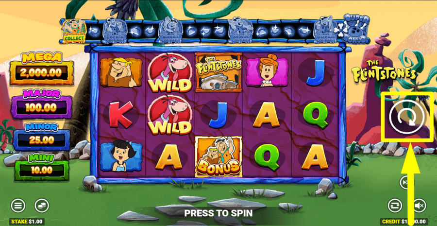 Blueprint Gaming The Flintstones Spin Button