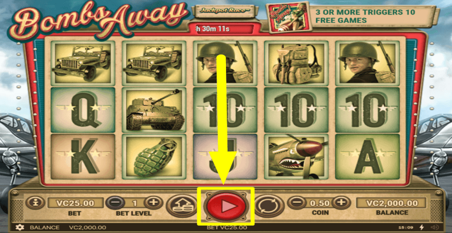 Bombs Away Play Button