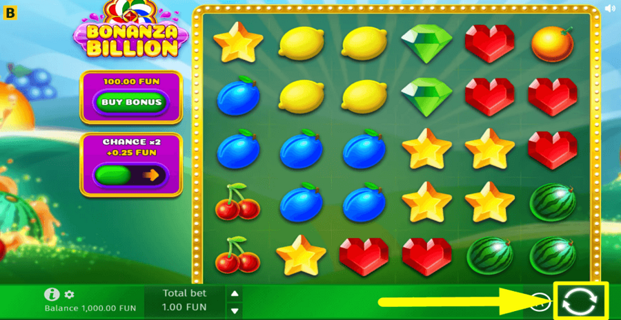 Bonanza Billion Spin Button