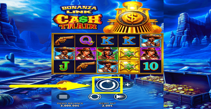 Bonanza Link Cash Train Spin Button