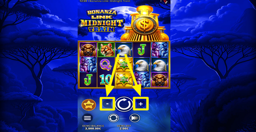 Bonanza Link Midnight Train Adjust Bet