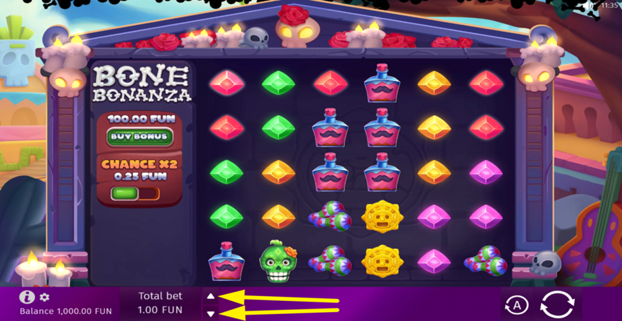 Bone Bonanza Adjust Bet