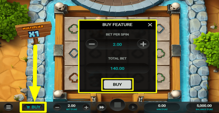 Bone Raiders Buy Feature