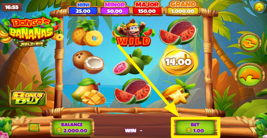 Bongos Bananas Hold And Win Adjust Bet