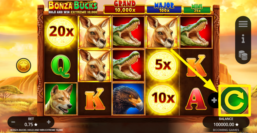 Bonza Bucks Hold And Win Extreme 10000 Spin