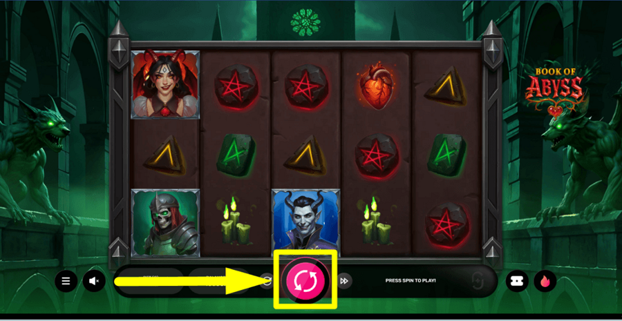 Book Of Abyss Spin Button