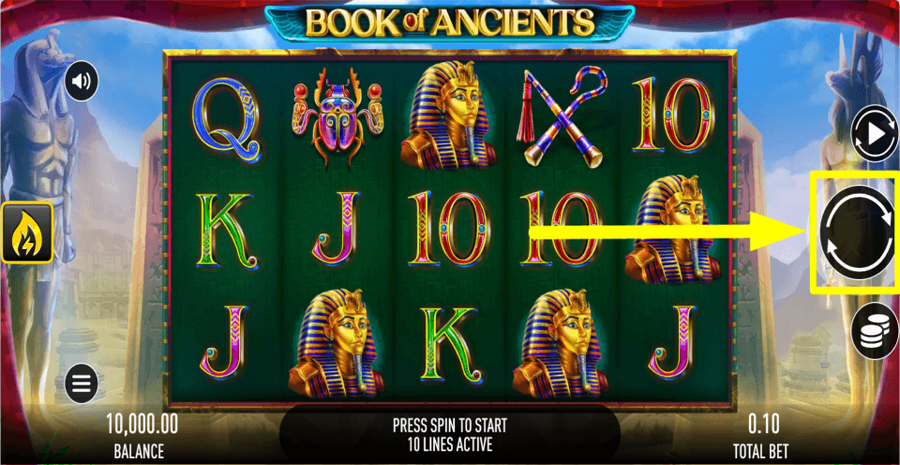 Book Of Ancients Spin Button
