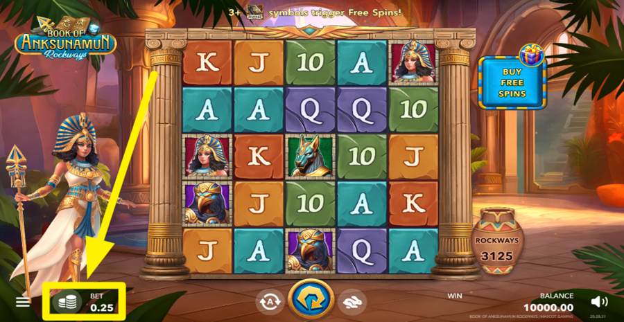 Book Of Anksunamun Rockways Adjust Bet