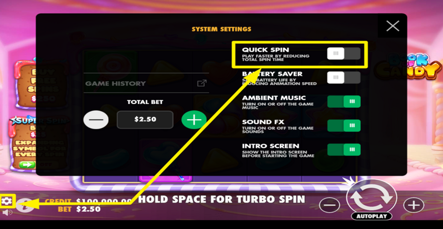 Book Of Candy Quick Spin