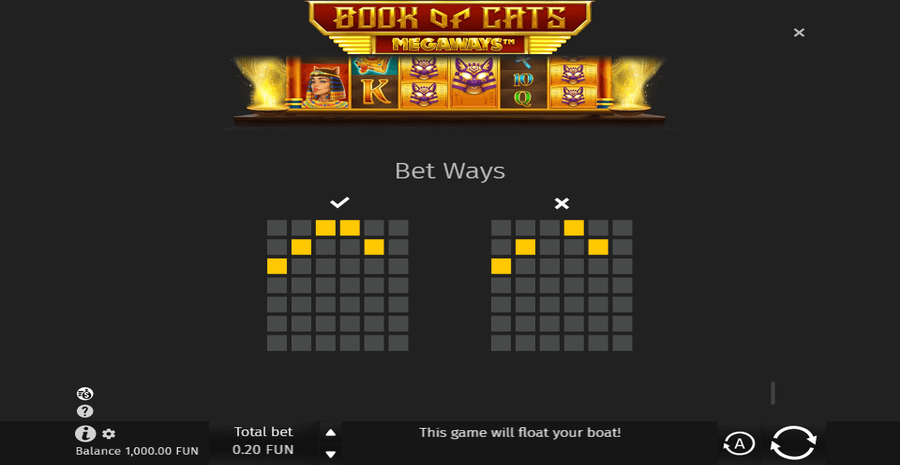 Book Of Cats Megaways Paylines