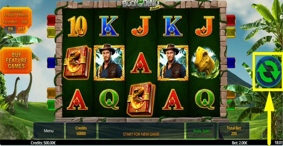 Book Of Dino Deluxe Spin Button
