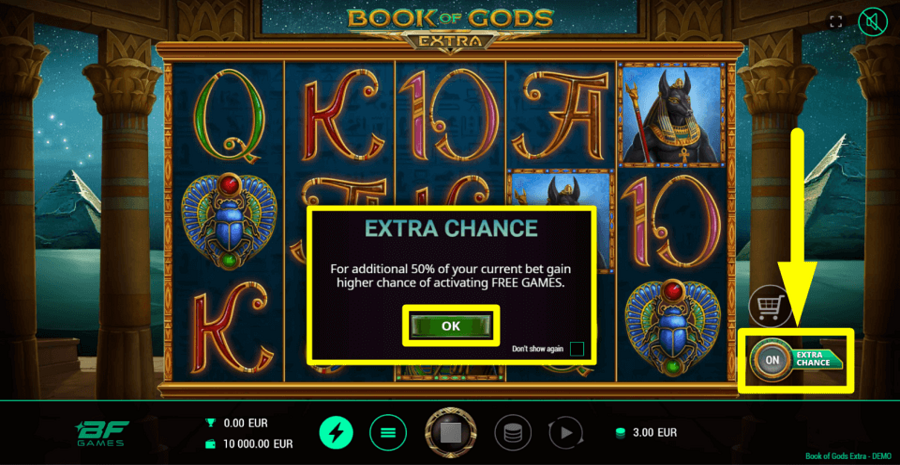 Book Of Gods Extra Extra Chance Feature