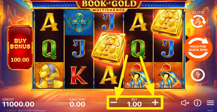 Book Of Gold Multichance Adjust Bet