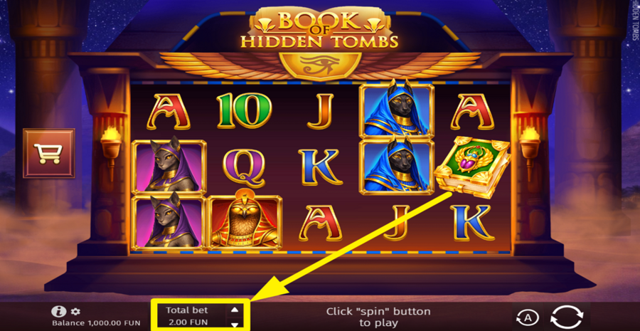 Book Of Hidden Tombs Adjust Bet