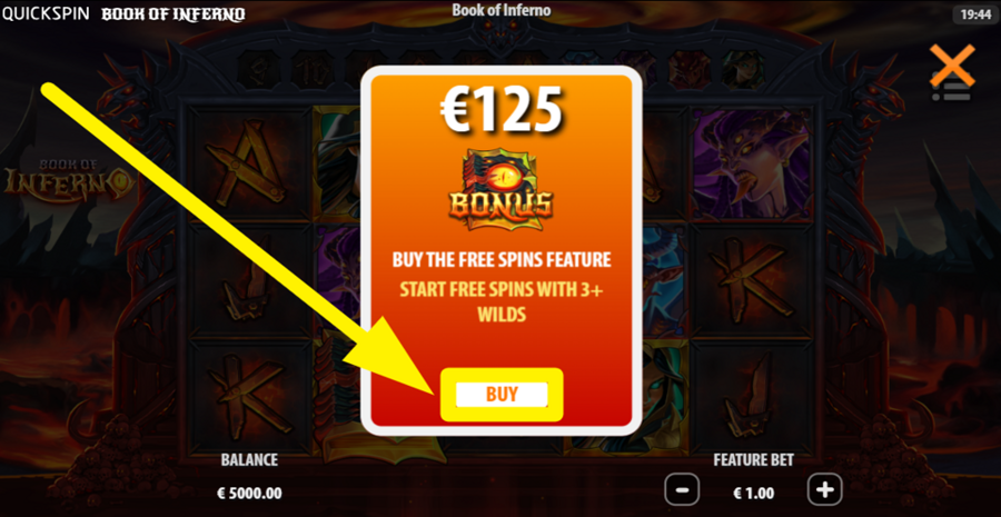 Book Of Inferno Buy Bonus