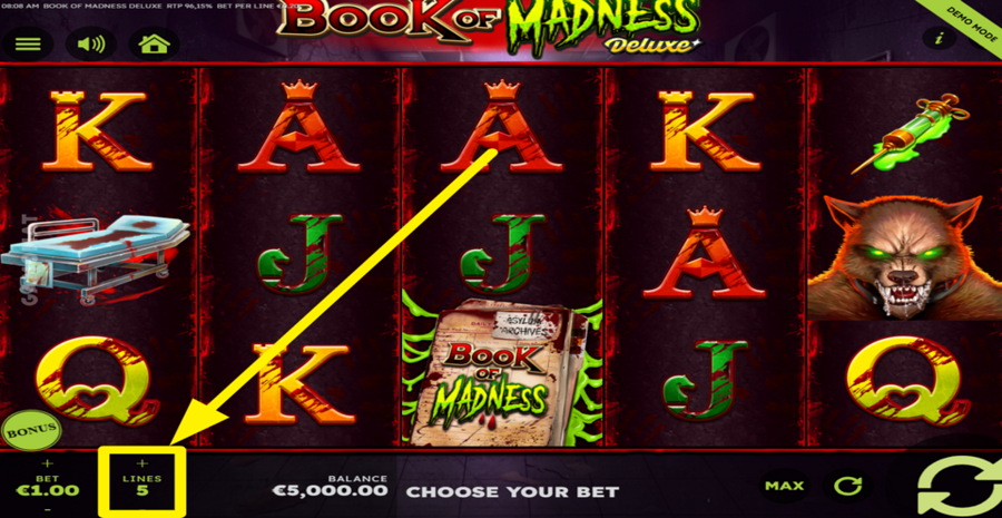 Book Of Madness Deluxe Adjust Lines