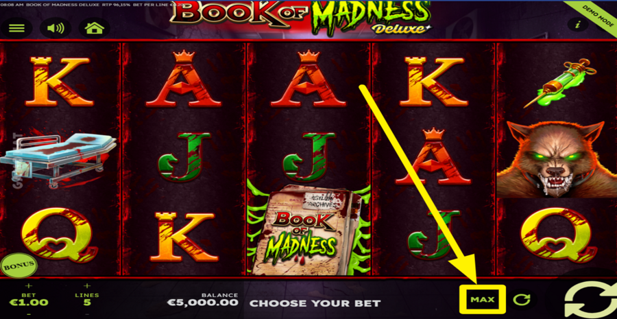 Book Of Madness Deluxe Max Bet