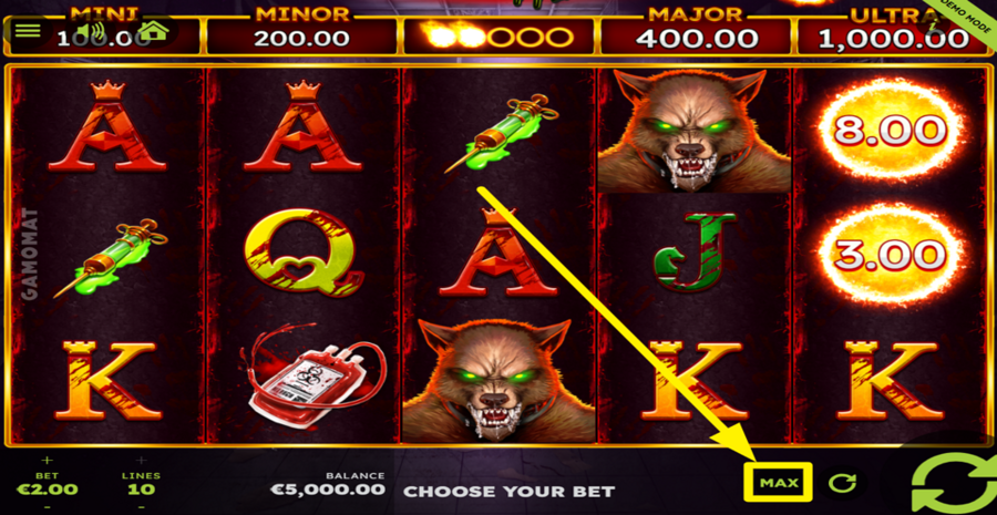 Book Of Madness Flaming Link Max Bet