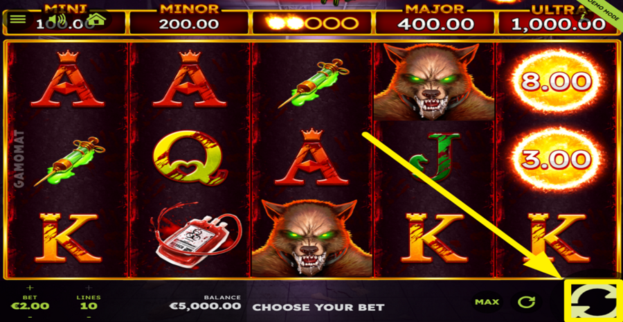 Book Of Madness Flaming Link Spin