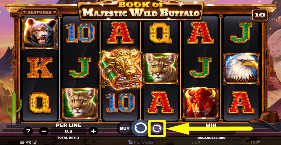 Book Of Majestic Wild Buffalo Autoplay Feature