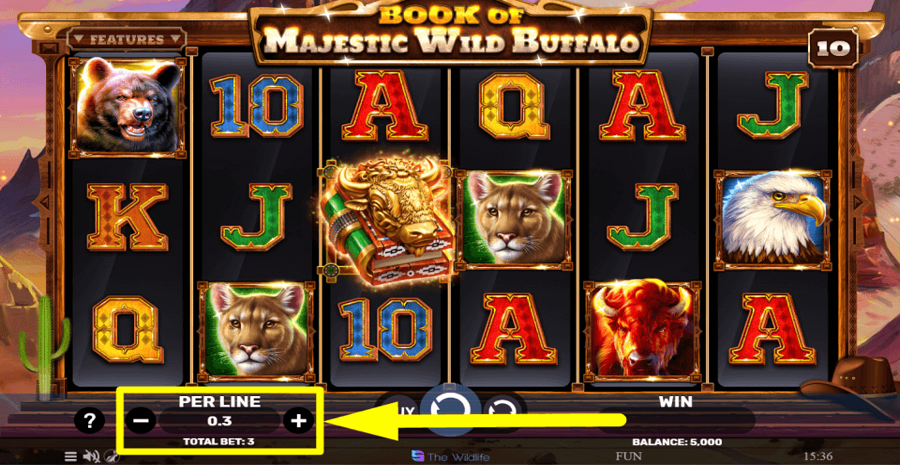 Book Of Majestic Wild Buffalo Bet Value