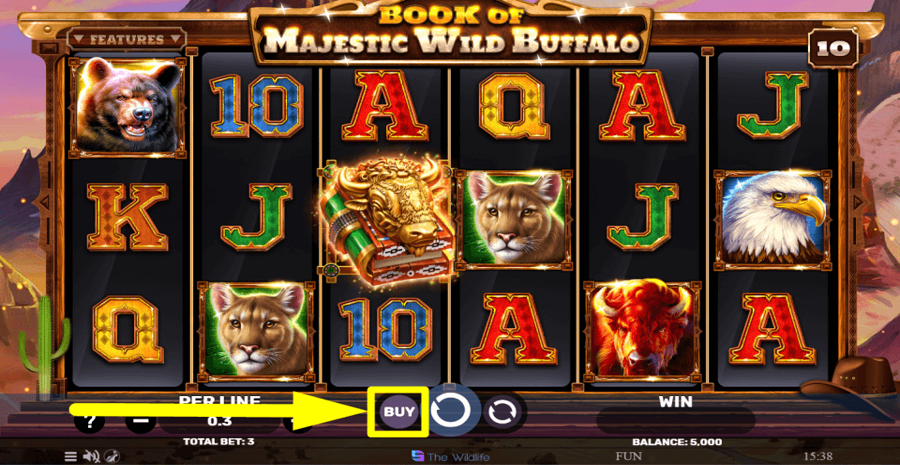 Book Of Majestic Wild Buffalo Buy Feature