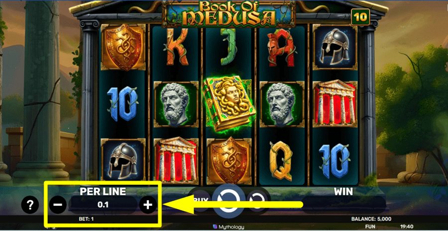 Book Of Medusa Bet Value