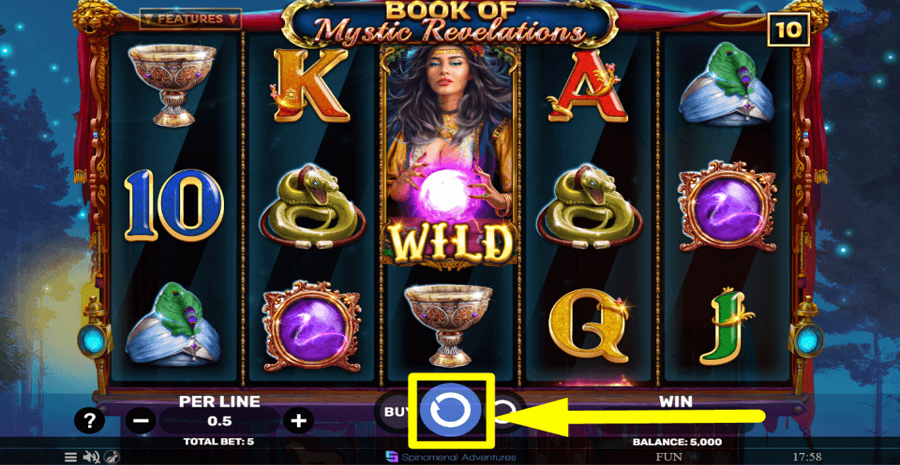 Book Of Mystic Revelations Spin Button