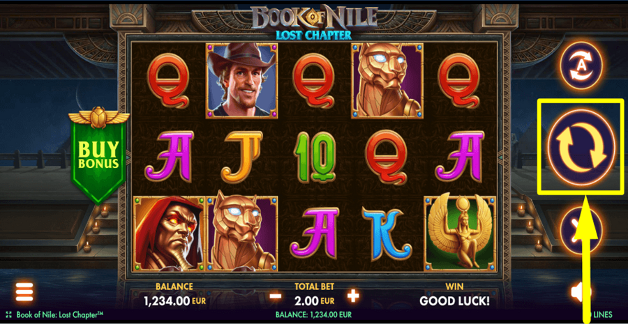 Book Of Nile Lost Chapter Spin Button