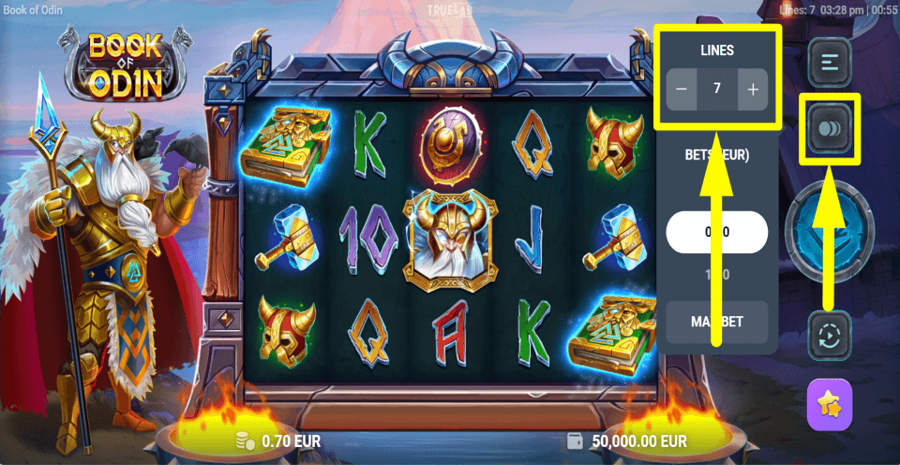 Book Of Odin Adjustable Paylines
