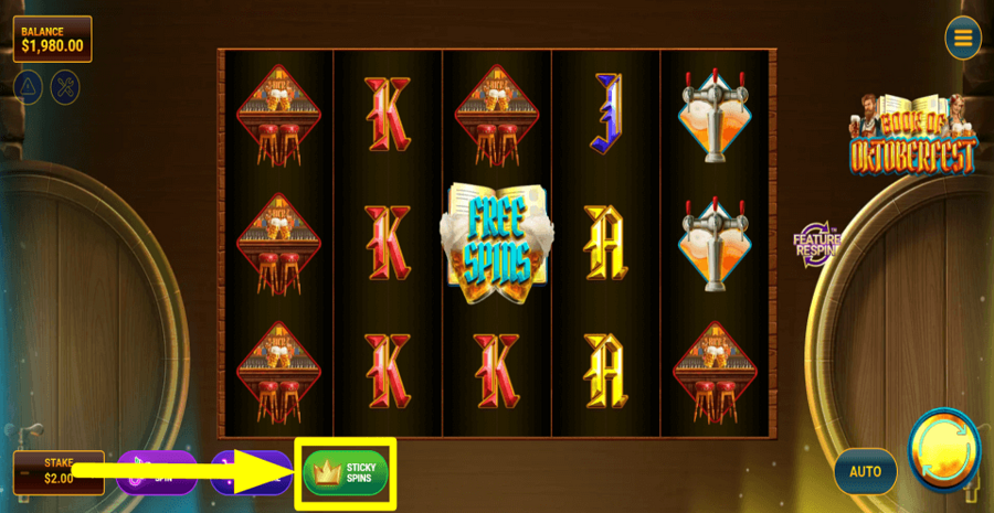 Book Of Oktoberfest Sticky Spins Feature