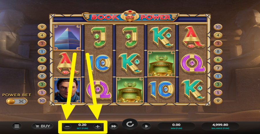 Book Of Power Adjust Bet