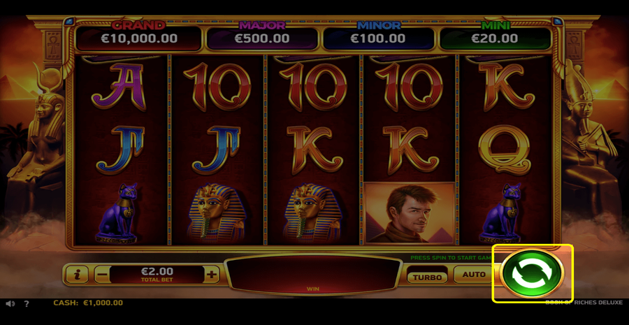 Book Of Riches Deluxe Spin Button
