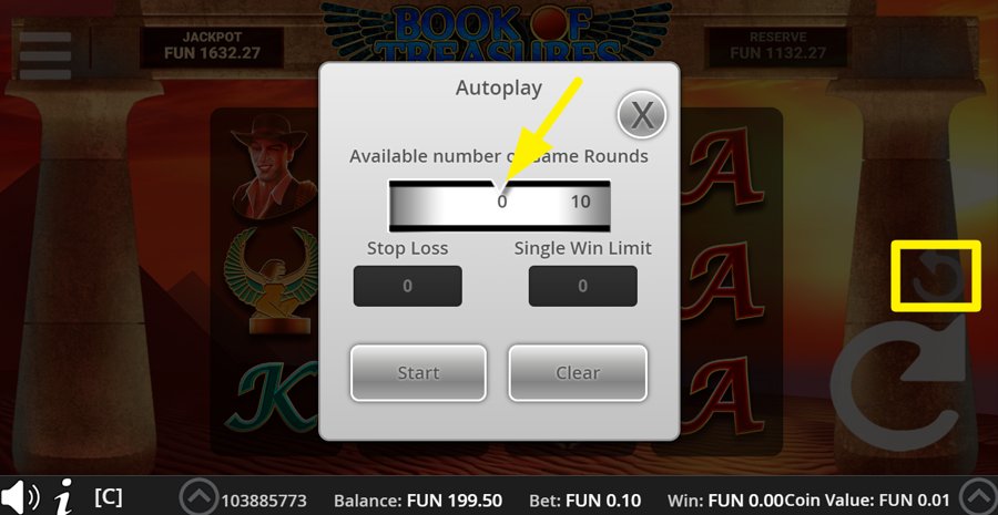 Book Of Treasures Autoplay Feature