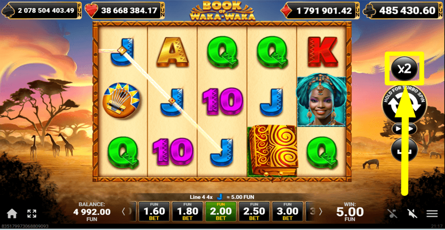 Book Of Waka Waka Gamble Feature