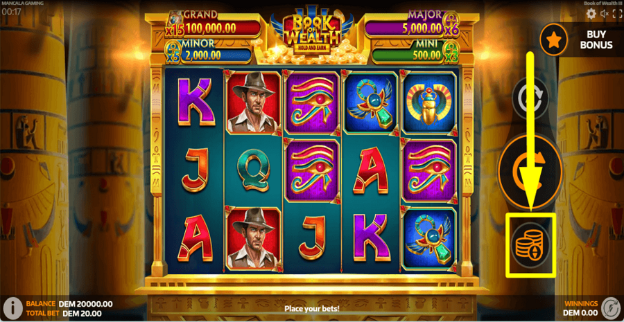 Book Of Wealth 3 Bet Value