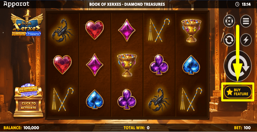 Book Of Xerxes Diamond Treasures Buy Feature