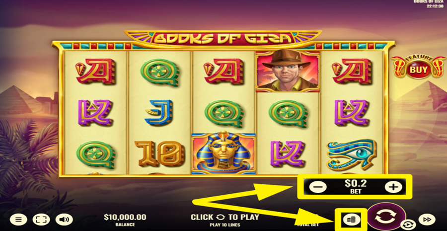 Books Of Giza Adjust Bet
