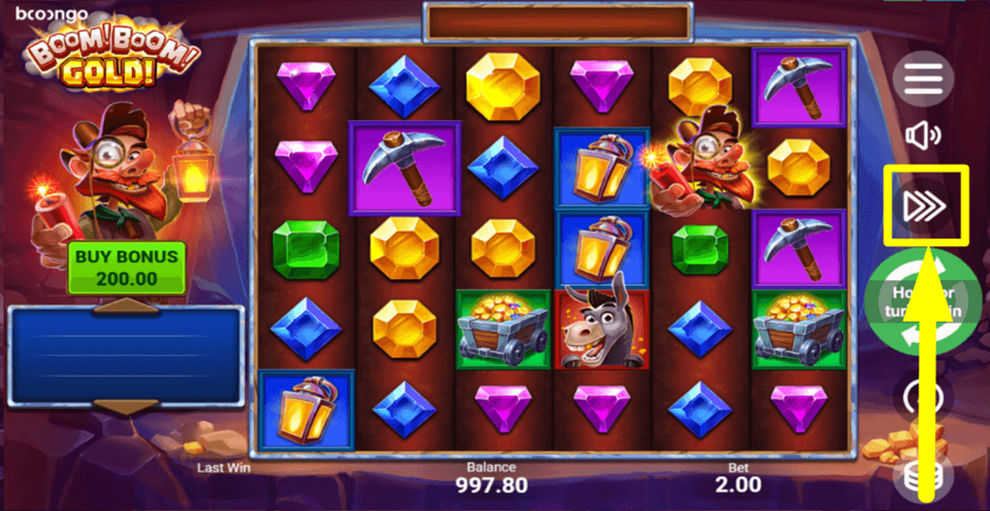 Boom Boom Gold Turbo Spin Feature