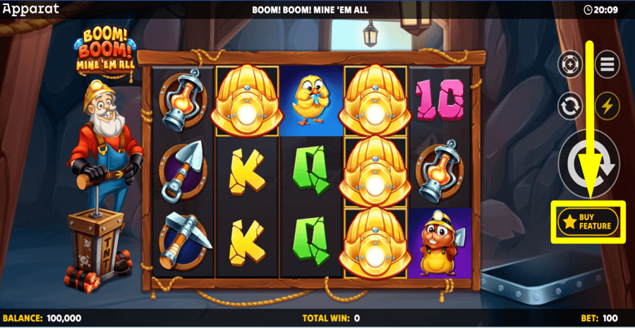 Boom Boom Mine Em All Buy Feature