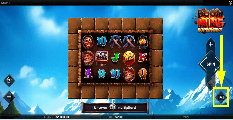 Boom Mine Superways Autoplay Feature