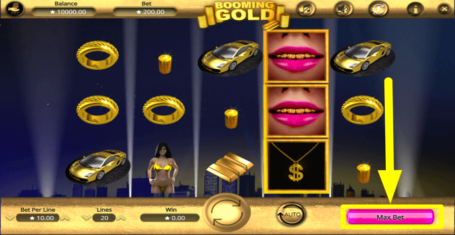 Booming Gold Max Bet Button