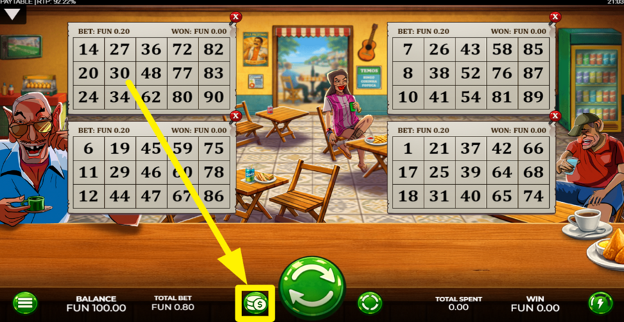 Boteco Bingo Adjust Bet