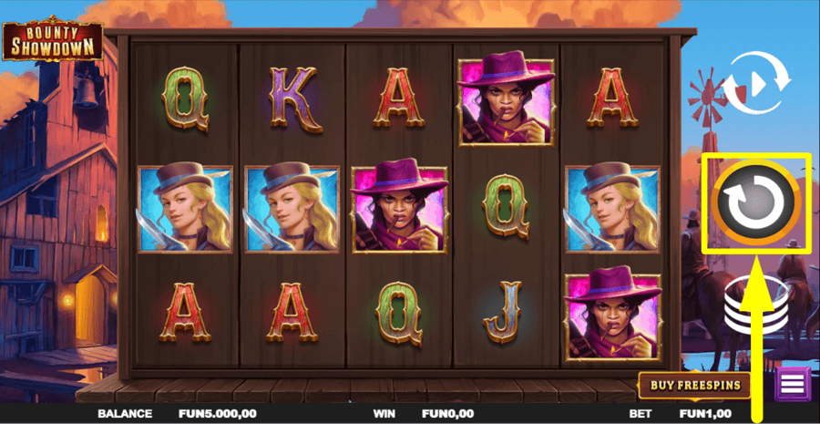 Bounty Showdown Spin Button