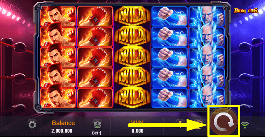 Boxing King Spin Button