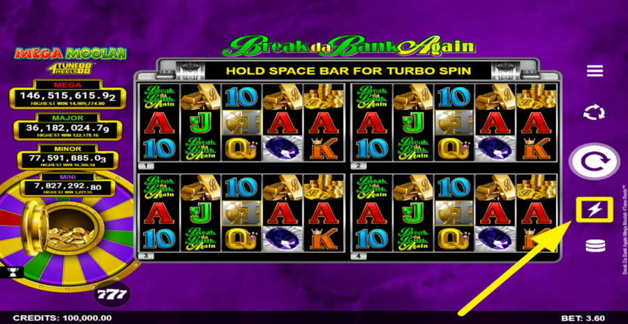 Break Da Bank Again Mega Moolah 4tune Reels Turbo